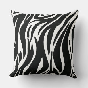 Zwart-wit zebra print modern kussen