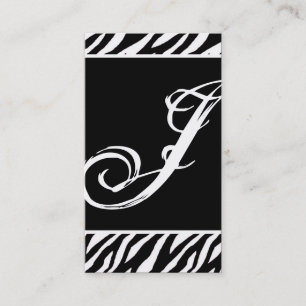 Zwart Wit Zebra Print Pattern Visitekaartje