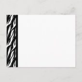 Zwart-wit Zebra Print Save The Date Briefkaart (Achterkant)