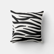 Zwart-wit Zebra Print Sierkussen