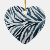 Zwart Wit Zebra Print Waterverf Keramisch Ornament (Voorkant)