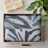 Zwart Wit Zebra Print Waterverf Tissuepapier (Geschenk)