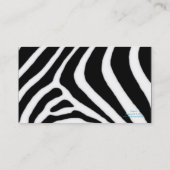 Zwart-wit Zebra Profiel Visitekaartje (Achterkant)