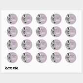 Zwart Wit Zebra Roze Dank u Ronde Sticker (Vel)