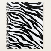 Zwart-wit Zebra Safari Animal Print Planner (Voorkant)
