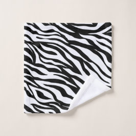 Zwart-wit Zebra Safari Animal Print Washandje