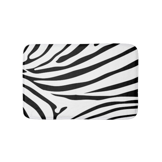 Zwart-wit Zebra Safari Badmat (Voorkant)