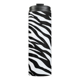 Zwart-wit zebra safari dier patroon thermosbeker