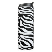 Zwart-wit zebra safari dier patroon thermosbeker (Gedraaid links)