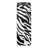 Zwart-wit zebra safari dier patroon thermosbeker (Achterkant)