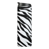 Zwart-wit zebra safari dier patroon thermosbeker (Geroteerd rechts)