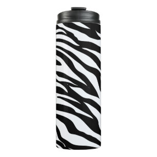 Zwart-wit Zebra Safari dierenpatroon Thermosbeker