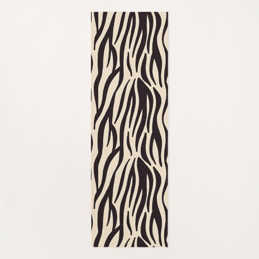 Zwart-wit Zebra skin print Yogamat (Voorkant)