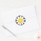 Zwart & Wit Zebra; Spring Daisy Ronde Sticker (Envelop)