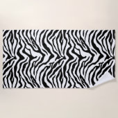 Zwart-wit zebra streep strandlaken (Voorkant)