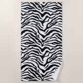 Zwart-wit zebra streep strandlaken (Voorkant)