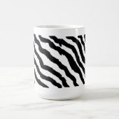 Zwart-wit zebra streepjespatroon koffiemok (Center)