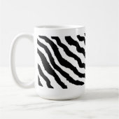 Zwart-wit zebra streepjespatroon koffiemok (Links)