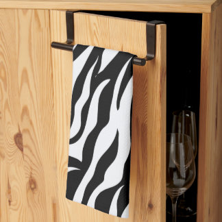 Zwart-wit zebra streeppatroon dierenprint theedoek