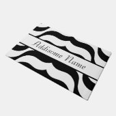 Zwart-wit zebra streeppatroon Modern kussen Deurmat (Schuin)