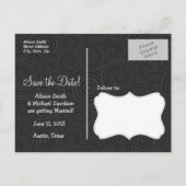 Zwart-Wit Zebra Strepen Aankondigingskaart (Achterkant)