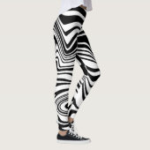 Zwart Wit Zebra Strepen Leggings of Kies Kleur (Rechts)