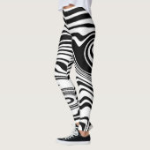 Zwart Wit Zebra Strepen Leggings of Kies Kleur (Links)