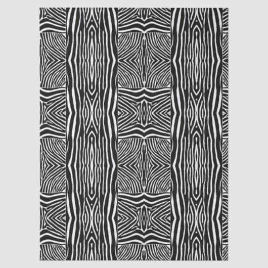 Zwart-wit zebra strepen tissuepapier (Voorkant)