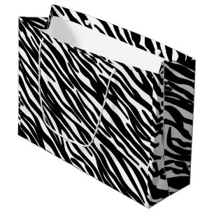 Zwart-wit zebra strepen, Zebra huid print Groot Cadeauzakje
