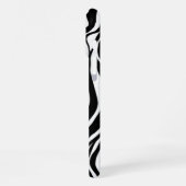 Zwart-wit Zebra Stripe Animal Print Telefoonhoes iPhone Hoesje (Linkerkant)