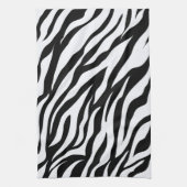 Zwart-wit Zebra Stripe Pattern Animal Print Theedoek (Verticaal)