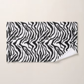 Zwart-wit zebra stripe print bad handdoek (Handdoek)