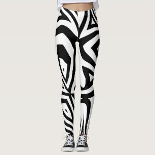 Zwart & Wit Zebra Stripes Vrouwen Leggings