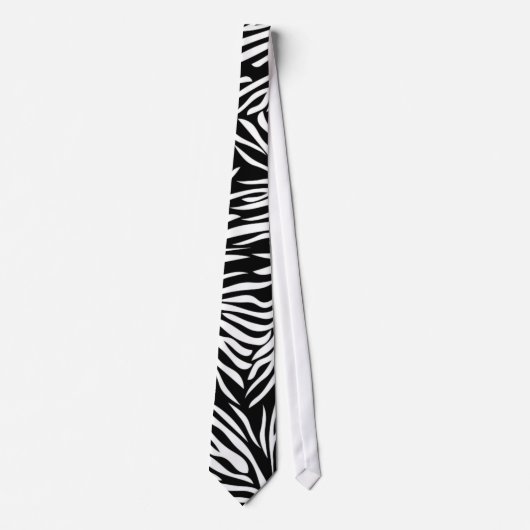 Zwart-wit Zebra Stropdas (Voorkant)