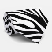 Zwart-wit Zebra Stropdas (Opgerold)