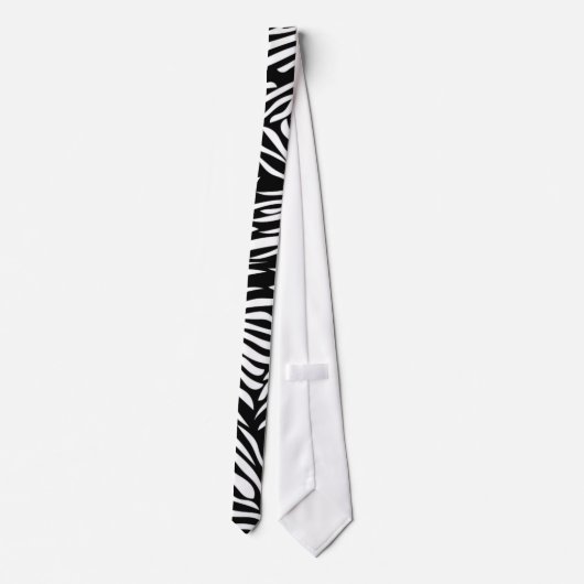 Zwart-wit Zebra Stropdas (Achterkant)