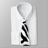 Zwart-wit Zebra Stropdas (Gebonden)