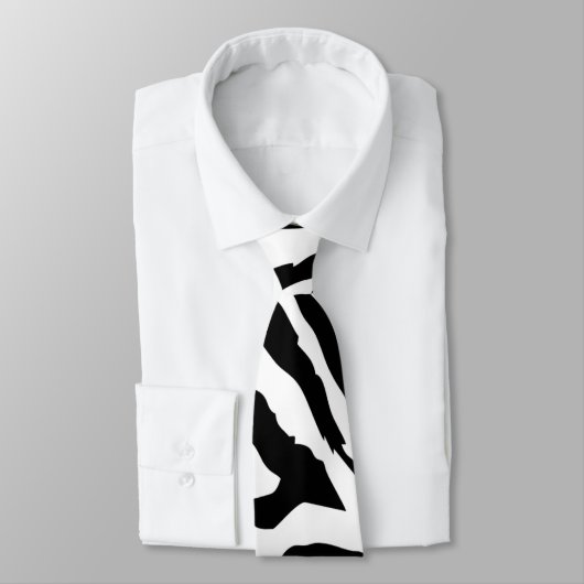 Zwart-wit Zebra Stropdas (Gebonden)