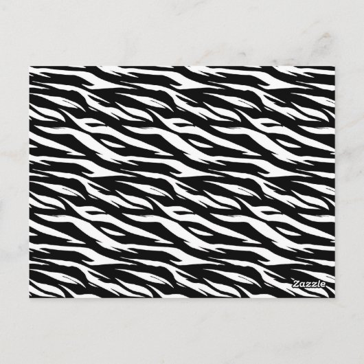 Zwart Wit Zebra Tafelnummer Deel van Set van 12 (Achterkant)