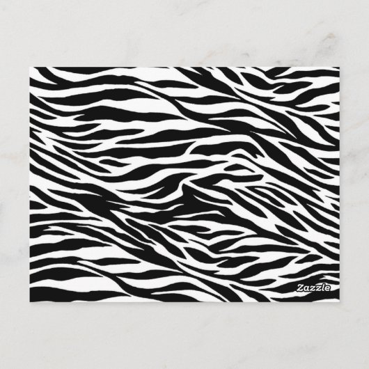 Zwart-wit Zebra Trouwtafel Nummer Kaart (Achterkant)