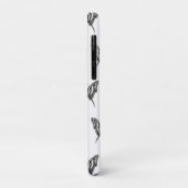 Zwart & Wit Zebra Vlinderinkt Tekenpatroon Case-Mate iPhone Case (Achterkant/links)