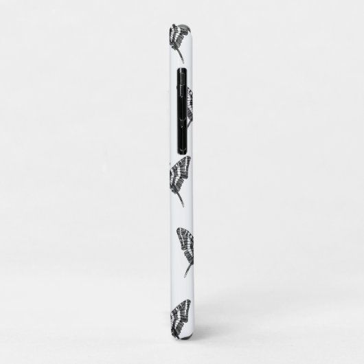 Zwart & Wit Zebra Vlinderinkt Tekenpatroon Case-Mate iPhone Case (Achterkant/links)