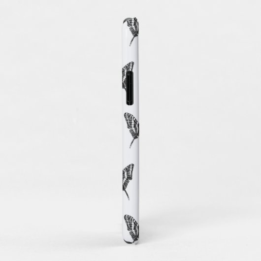 Zwart & Wit Zebra Vlinderinkt Tekenpatroon Case-Mate iPhone Case (Achterkant/rechts)