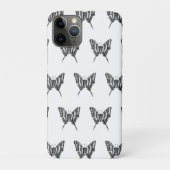Zwart & Wit Zebra Vlinderinkt Tekenpatroon Case-Mate iPhone Case (Achterkant)