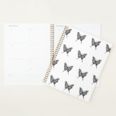 Zwart & Wit Zebra Vlinderinkt Tekenpatroon Planner (Display)