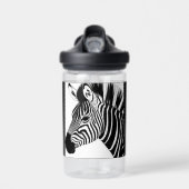 Zwart-wit Zebra Waterfles (Voorkant)