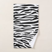 Zwart-wit zebrapatroon badhanddoek bad handdoek (Handdoek)
