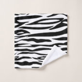 Zwart-wit zebrapatroon badhanddoek bad handdoek (Wasdoekje)