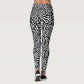 Zwart-wit zebrapatroon leggings (Achterkant)