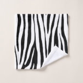 Zwart-wit zebrapatroon, modern design bad handdoek (Wasdoekje)